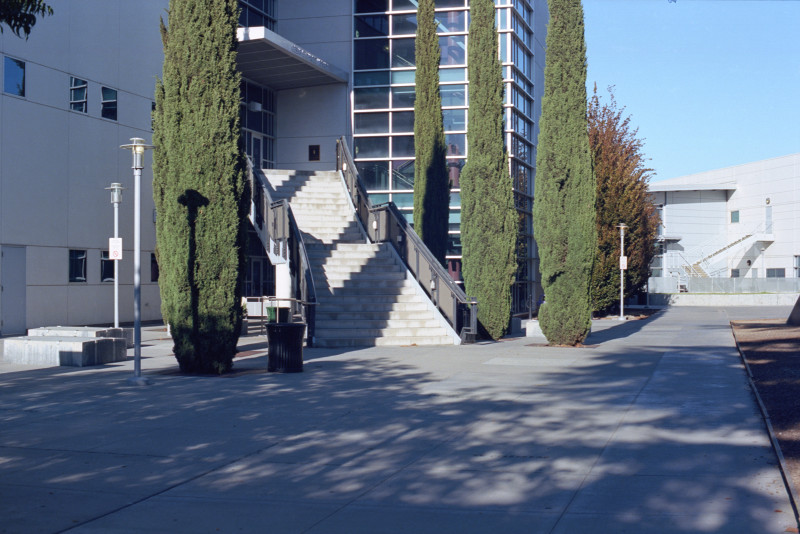 Stairway into building at San Jose City College.