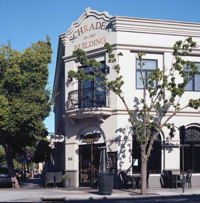 Schrader Building on a corner of Campbell Avenue, Campbell, California