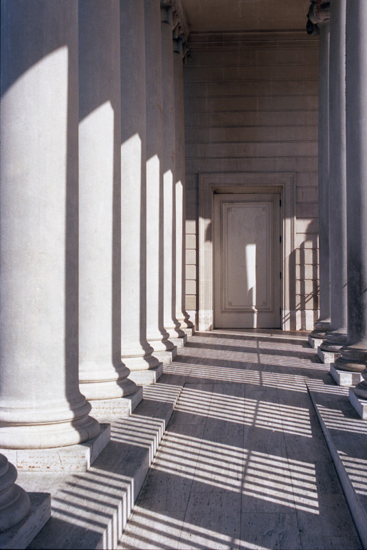Colonnade in the Palace of the Legion of Honor, San Francisco.