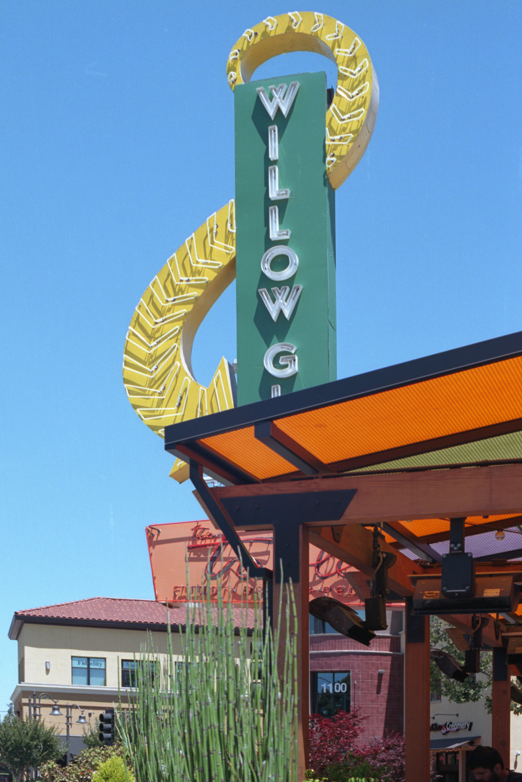 Restaurant sign in downtown Willow Glen